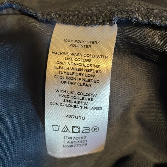 Ann Taylor short sleeve blue velvet top - Picture 8 of 8